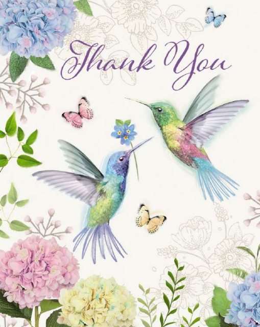 Hummingbirds Thank You Card