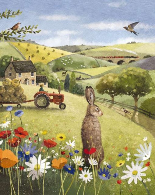 Bunny In Field Card