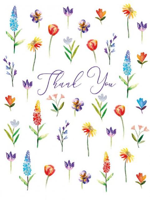 Individual Flowers Thank You Card