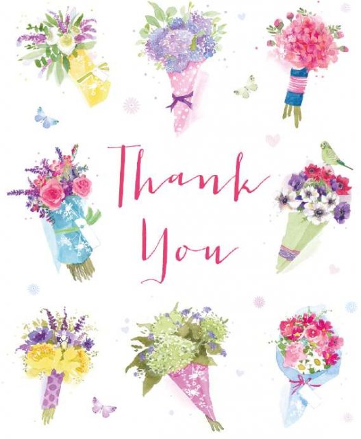 Bunches Of Flowers Thank You Card