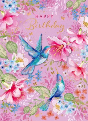 Floral Bird Birthday Card