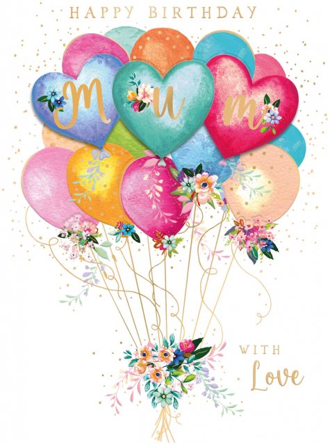 Spritz Balloons Mum Birthday Card