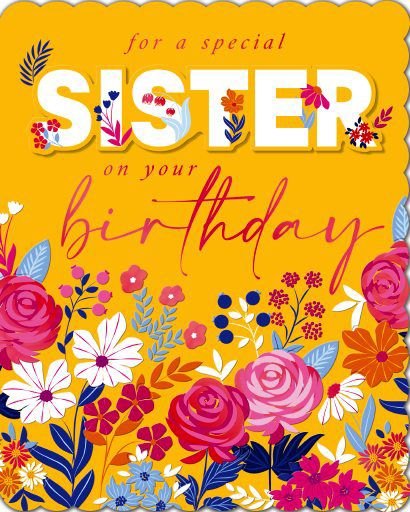 Raspberry Ripple Sister Birthday Card