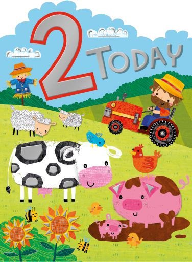 On The Farm 2 Today Birthday Card