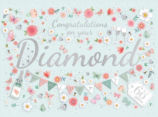 Bunting Diamond Anniversary Card