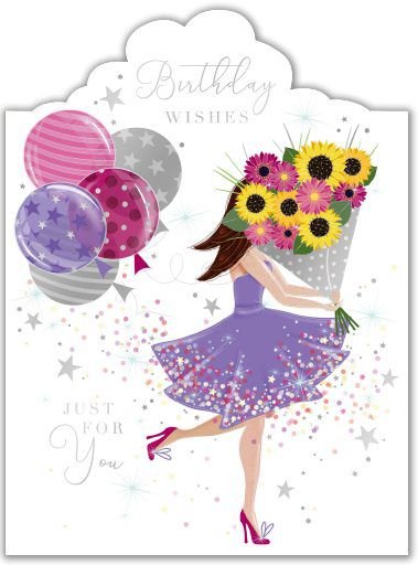 Bunch Of Flowers Birthday Card