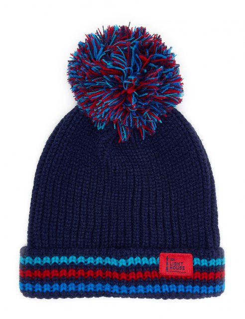 Lighthouse   Lighthouse Bobbie Bobble Hat Red/Blue Stripe