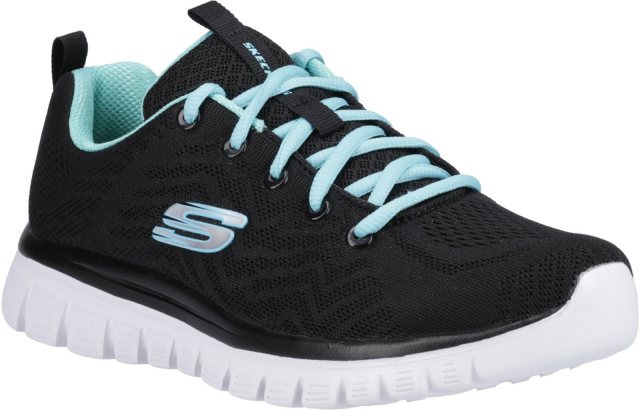 Skechers Skechers Graceful Get Connected Trainer Black/Turquoise