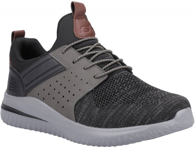 Skechers Skechers Delson 3.0 Cicada Wide Trainer Black/Grey