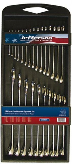 Jefferson Tools Jefferson Combination Spanner Set 25 Piece