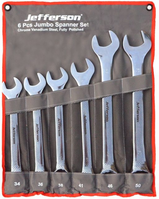 Jefferson Tools Jefferson Jumbo Spanner Set 6 Piece