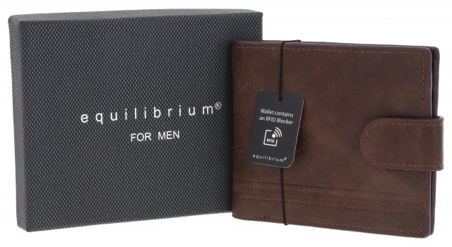 Equilibrium Brown Wallet With Tab