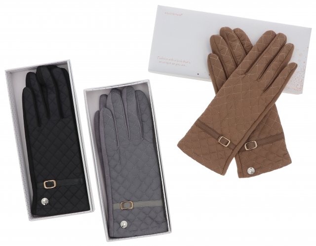 Equilibrium Quilted Buckle Glove Assorted