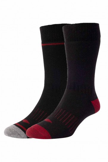 HJ Hall HJ Thermal Work Sock Black 2 Pack