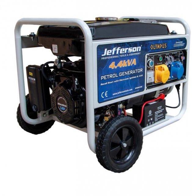 Jefferson Tools Jefferon Petrol Generator 3.5kw 4.4kva Electric Start