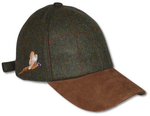 P J Powell Flying Pheasant Tweed Hat Olive