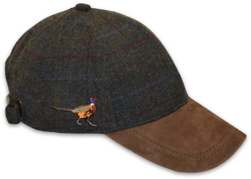 P J Powel Walking Pheasant Tweed Hat Olive