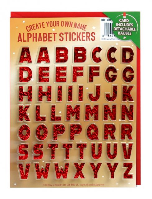 History & Heraldry Alphabet Stickers