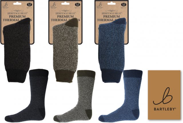 BARTLEB Bartleby Heritage Heat Thermal Sock Assorted