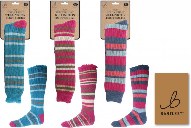 BARTLEB Bartleby Heritage Heat Wellington Boot Sock Assorted