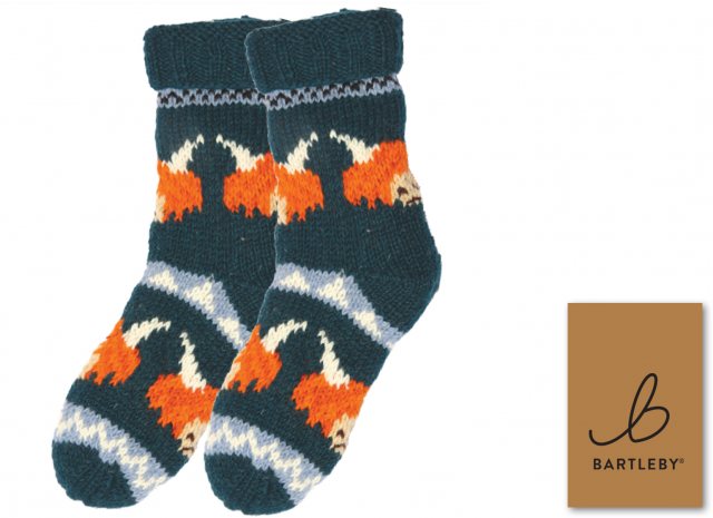 BARTLEB Bartleby Sherpa Long Highland Cow Sock