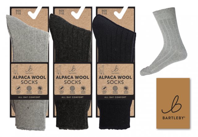 BARTLEB Bartleby Alpaca Wool Thermal Sock Assorted