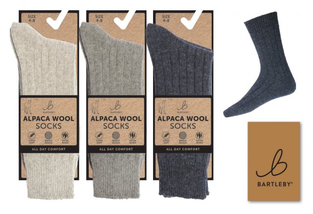 BARTLEB Bartleby Alpaca Wool Thermal Sock Assorted