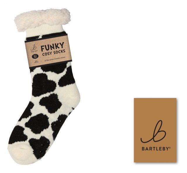 BARTLEB Bartleby Sherpa Cow Patch Sock