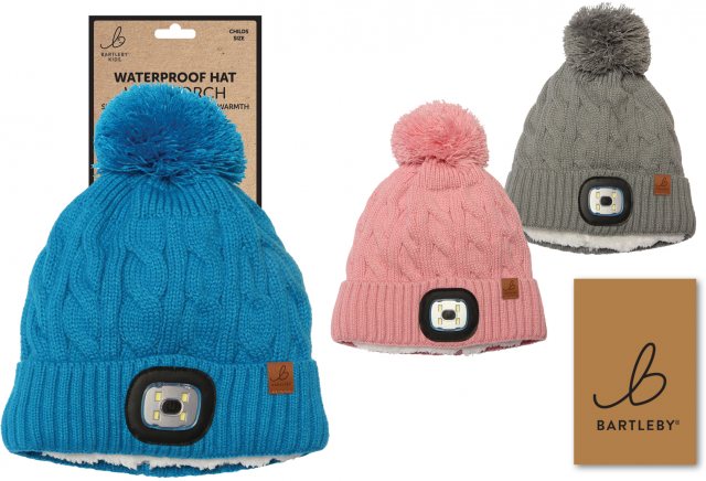 BARTLEB Bartleby Waterproof Light Sherpa Lined Bobble Hat Assorted