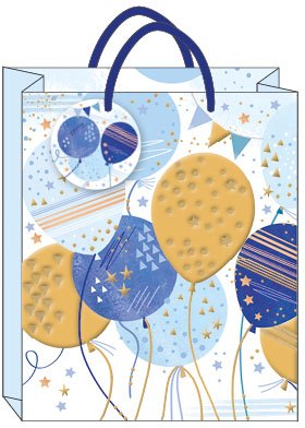 Blue Balloons Gift Bag