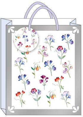 Contemporary Floral Gift Bag L