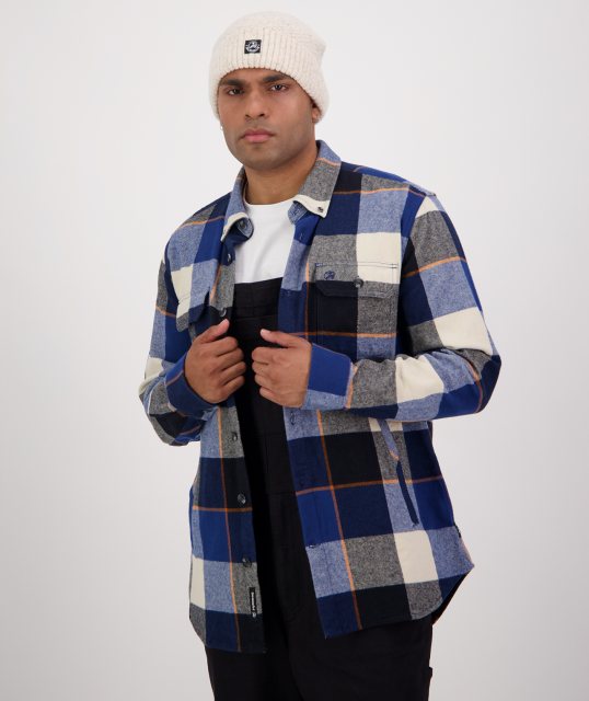 Swanndri Swanndri Lowcliffe Shacket Cobalt Check