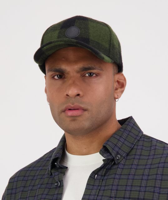 Swanndri Swanndri Wool Baseball Cap Olive/Black Check