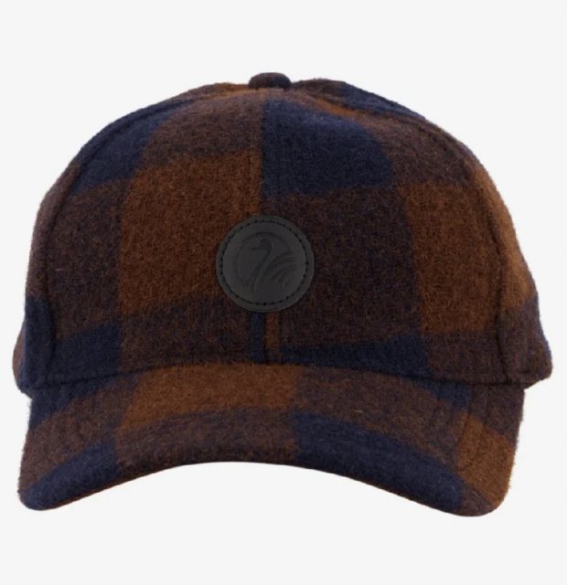 Swanndri Swanndri Wool Baseball Cap Brown/Navy Check