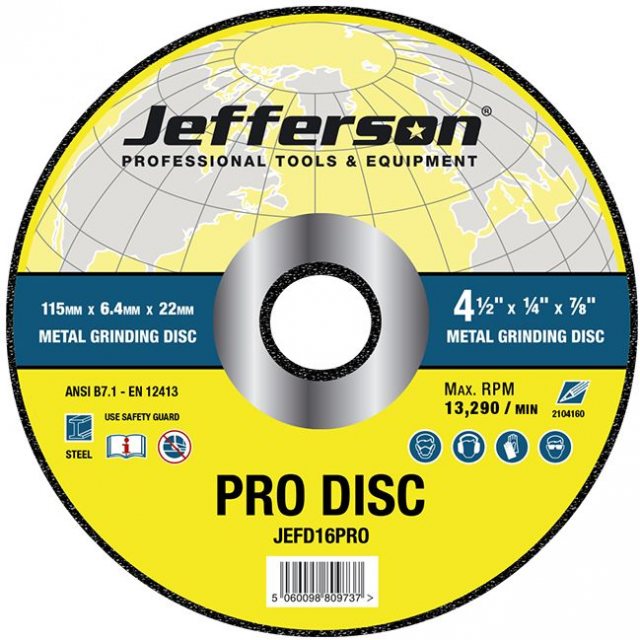 Jefferson Tools Jefferson Metal Grinding Abrasive Disc 22mm Bore