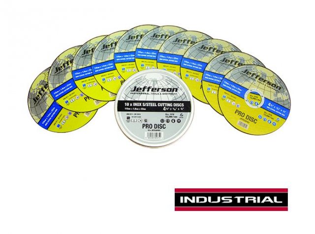 Jefferson Tools Jefferson Inox Cutting Disc 4.5" x 1mm 22mm Bore 10 Pack