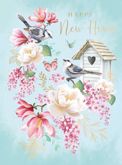 Birds & Box Happy New Home Card