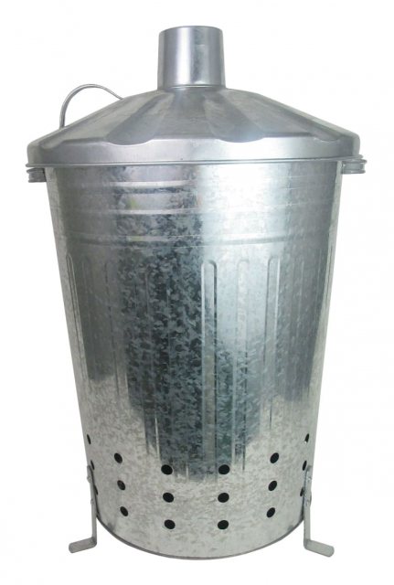 Galvanised Metal Incinerator 80L