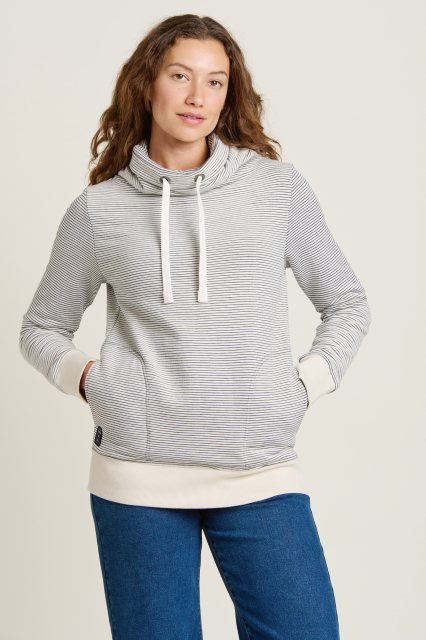 Brakeburn Brakeburn Cowl Neck Striped Sweatshirt Multi