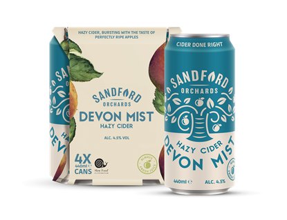 SANDFORD Sandford Orchards Devon Mist Cider 440ml 4 Pack