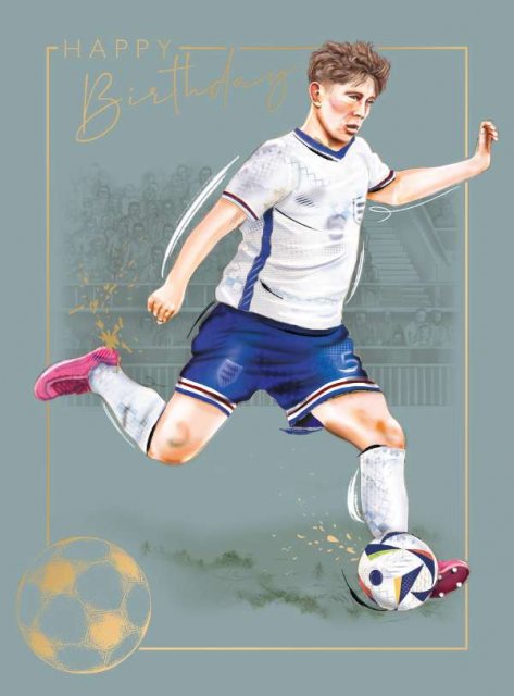 Footballer Happy Birthday Card