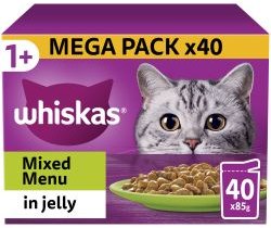 Whiskas Whiskas 1+ Cat Mixed Menu In Jelly 85g 40 Pack