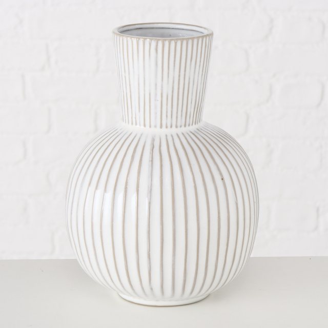 Boltze Deborah Vase Creme White 25cm