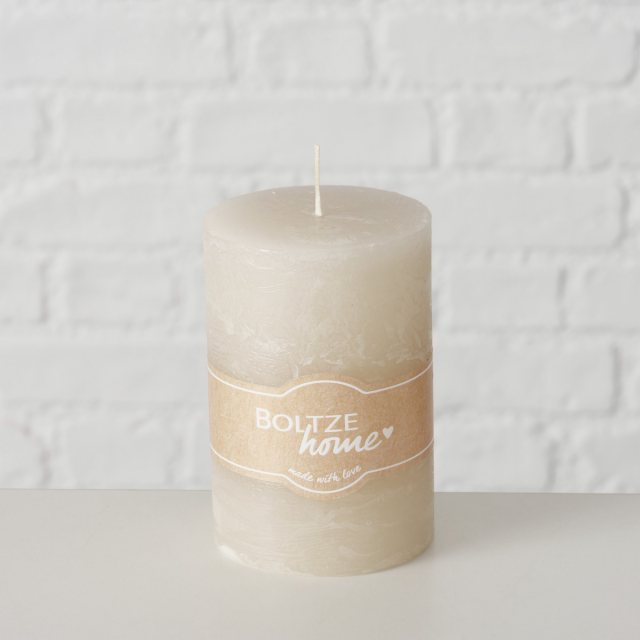 Boltze Pillar Candle Light Grey