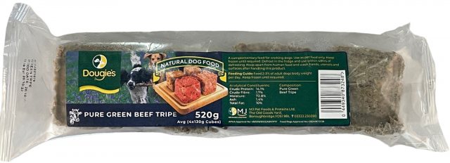 Dougie's Frozen Pure Green Beef Tripe 520g