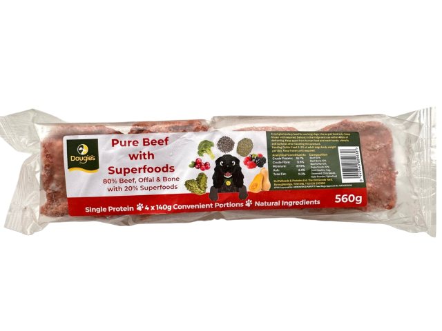 Dougie's Frozen Pure Beef Mince With Superfoods 560g