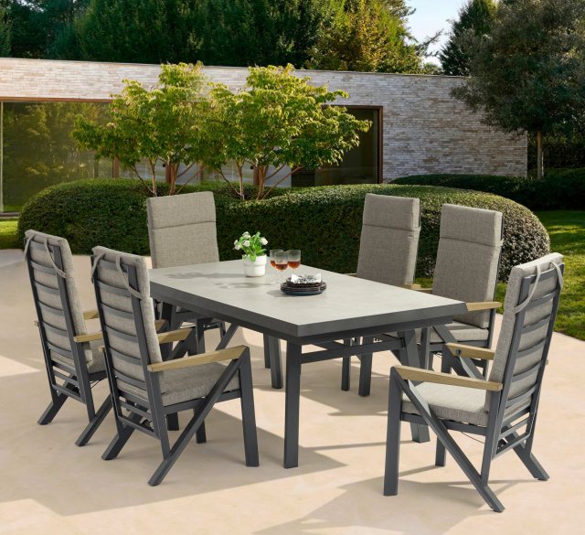 GLENDALE Glendale Darwin Reclining 6 Seater Dining Set