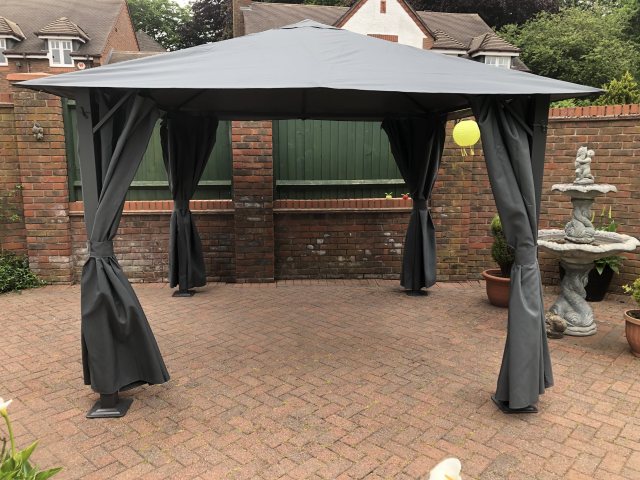 GLENDALE Glendale Highfield Gazebo Grey 3m x 3m