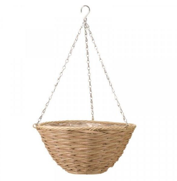 SMARTGAR Smart Garden Faux Rattan Basket Mocha 14"