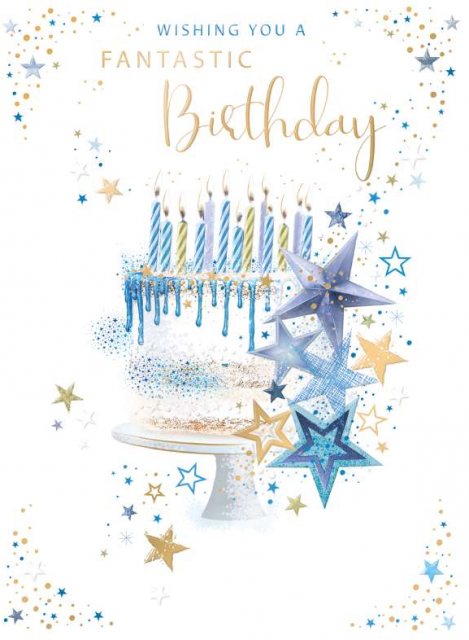 Cake & Stars Birthday Card